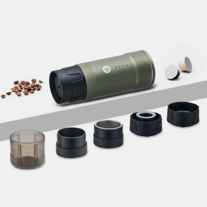 HECM-02: Beheizte 3-in-1-Handkaffeemaschine